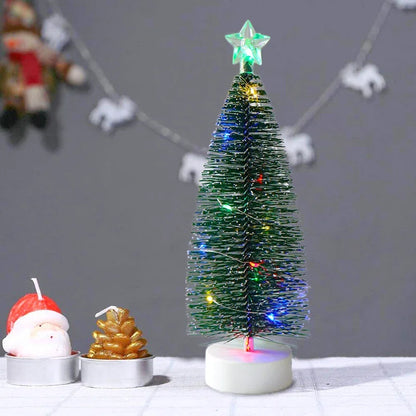 Luminous Mini Christmas Trees LED Lights Home Decoration Electronic Candles Childrens Gifts New Year Christmas Party Ornament