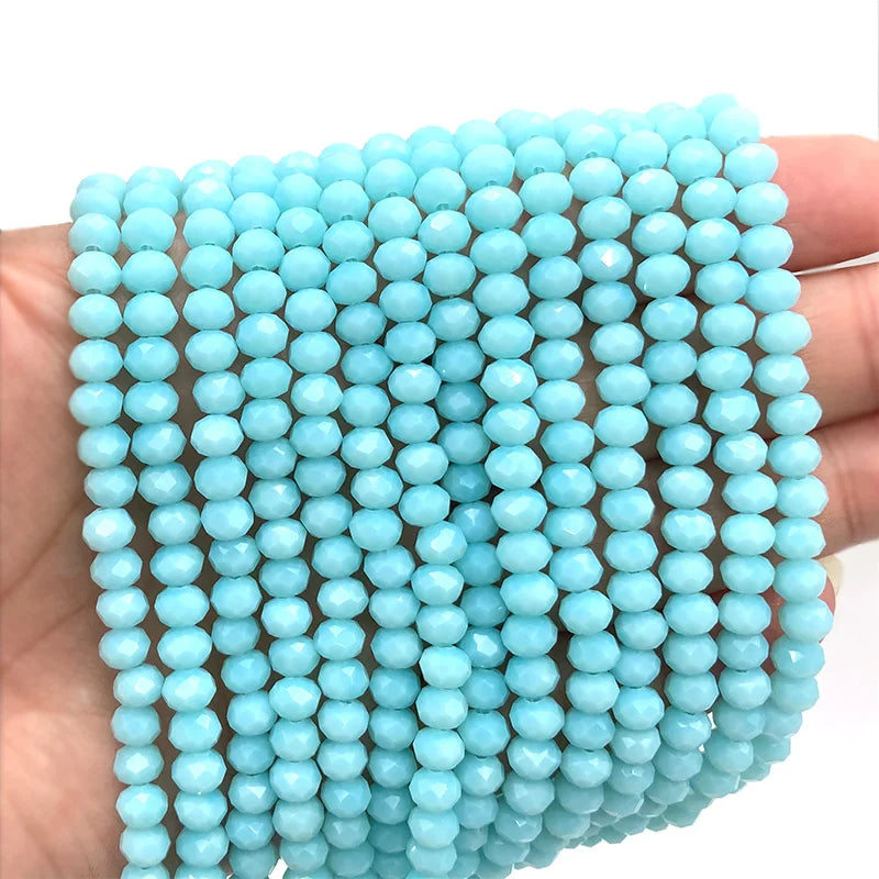 Multicolor 2 3 4 6 8mm Austria Faceted Crystal Beads Loose Spacer Round Glass Beads Bracelet DIY for Jewelry Making