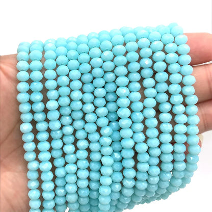 Multicolor 2 3 4 6 8mm Austria Faceted Crystal Beads Loose Spacer Round Glass Beads Bracelet DIY for Jewelry Making