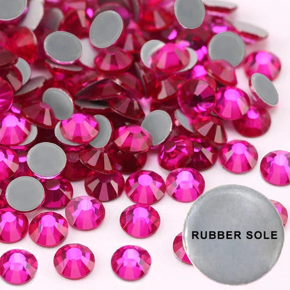 SS6-SS30 Multi-color Crystal AB Hot Fix Rhinestone Crystal Super Glitter Strass Iron On Rhinestones For Nail Art Fabric Garment