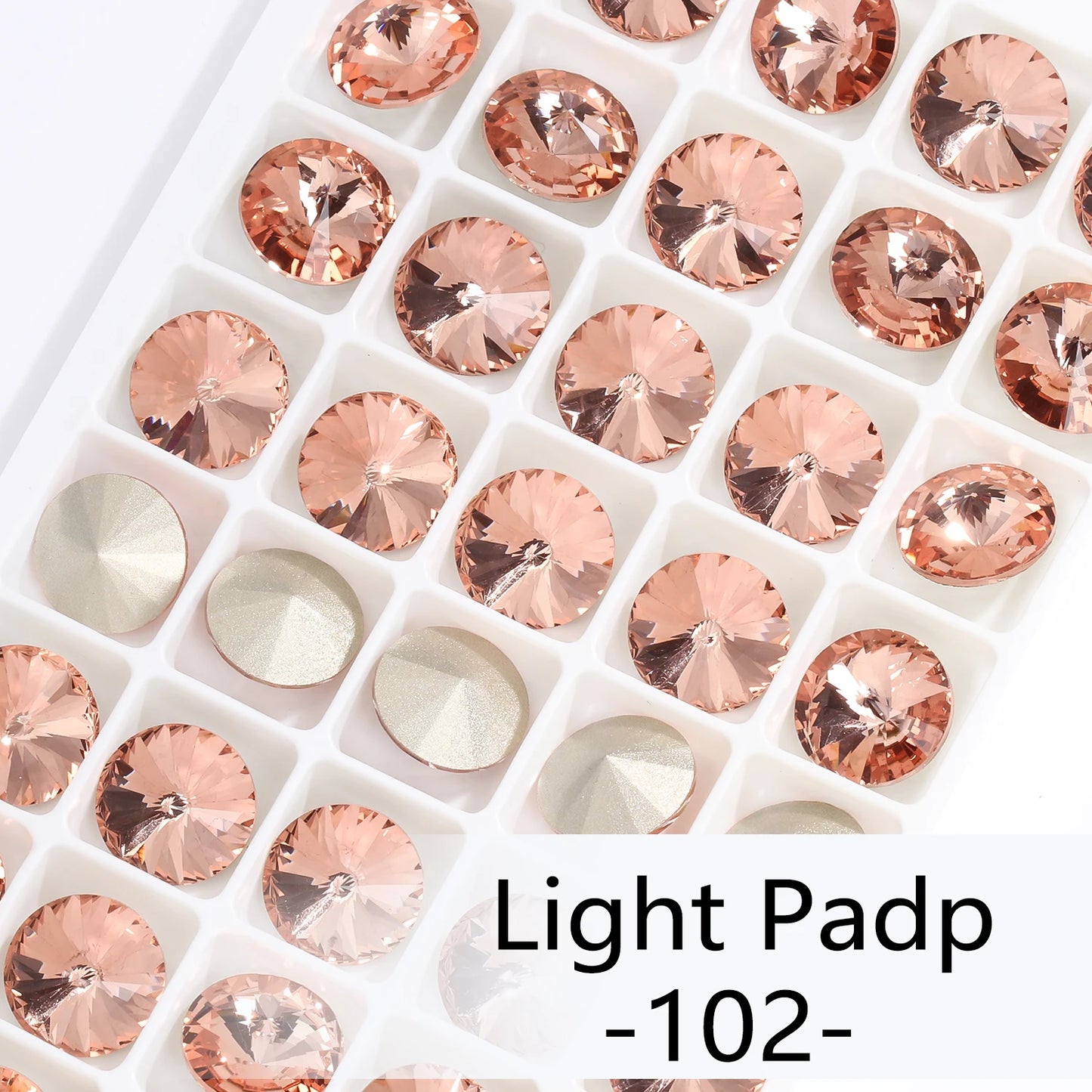 6/8/10/12/14MM Rivoli Rhinestone Round Pointed Diamond Stones Colorful Beads Crafts Crystal Nail Clothes Jewelry Accessories