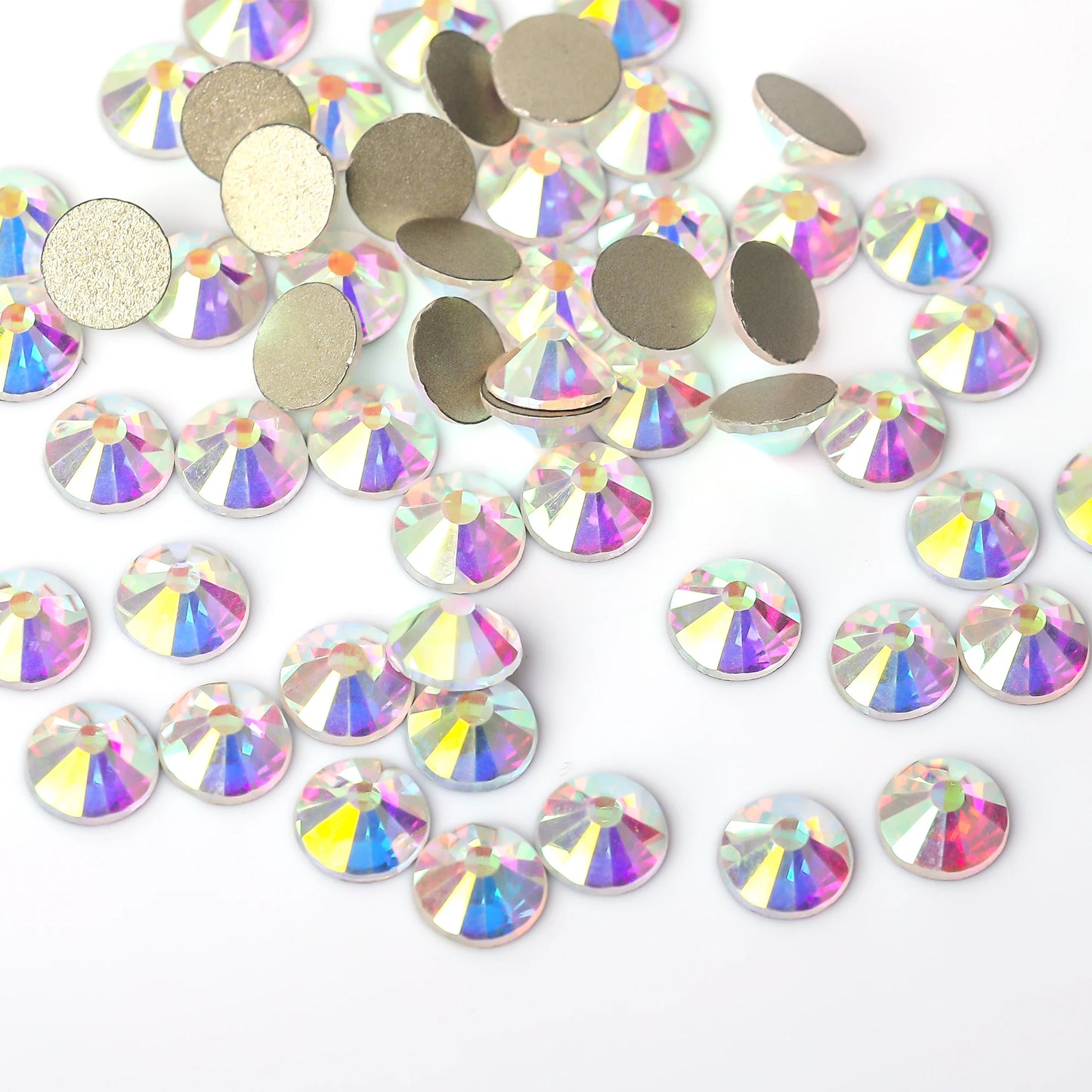 Super Glitter Crystal AB Non Hotfix Rhinestones SS3-SS50 FlatBack Strass Sewing&Fabric Garment Nail Art Rhinestones Decorations