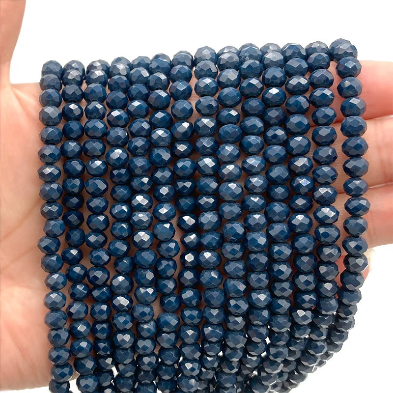 Multicolor 2 3 4 6 8mm Austria Faceted Crystal Beads Loose Spacer Round Glass Beads Bracelet DIY for Jewelry Making