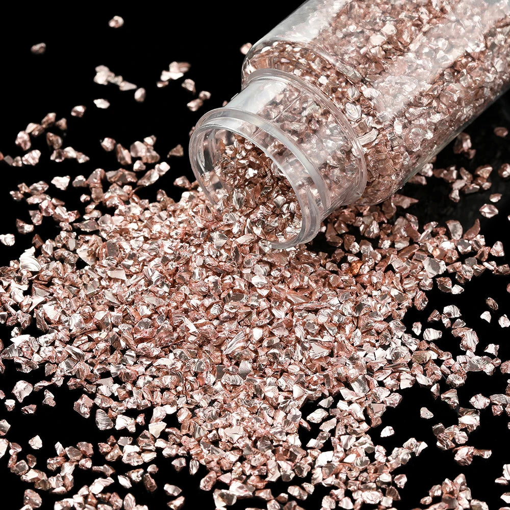 30g/Bottle Glass Crushed Stones Resin Fillings for DIY Epoxy Resin Mold Irregular Crystal Nail Art Decoration Jewelry Making