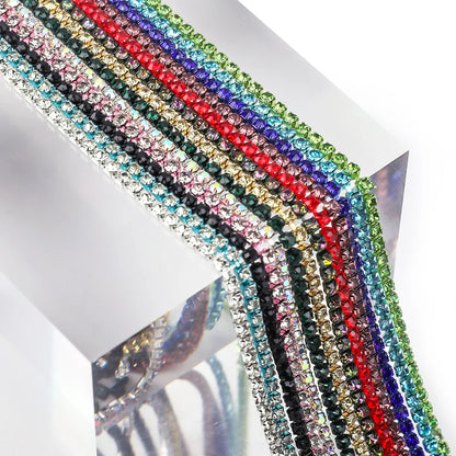 Crystal 10 Yard Rhinestones Trim Stone Cup Chain Gold Diamond Strass Decorative Applique Crystal Trimmings For Dresses