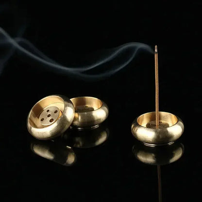New 1PC Alloy Incense Burner Stick Holder Plate Buddhism Lotus Censer Nasturtium Bronze Incense Burner