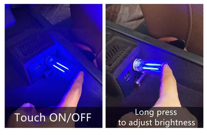 Touch Dimming USB LED Filament Glass Bulb 5V Retro Edison Bulb Night Light Car Decoration Incandescent Eye Protection Lighting