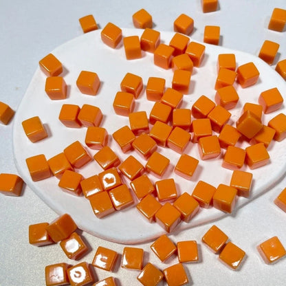 50Pcs/Set 25colors 8mm cube Clear Solid Transparent Square Colorful Crystal Dice Chess Piece Right Angle Sieve For Puzzle Game