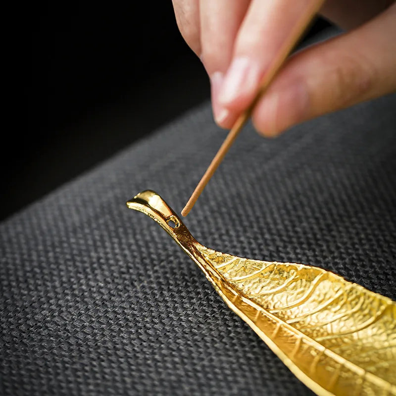 Long Leafs Censer Incense support rods Holder Ash Catcher incense stand Meditation Room Yoga insence burner Accessories XX003