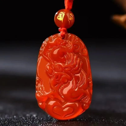 Mặt dây chuyền ngọc bích đá mã não băng mới, Mặt dây chuyền ngọc bích phong cách dân tộc cổ điển