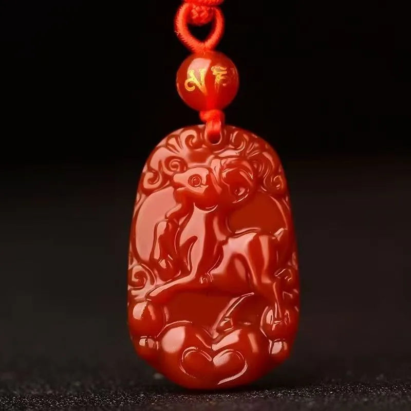 Mặt dây chuyền ngọc bích đá mã não băng mới, Mặt dây chuyền ngọc bích phong cách dân tộc cổ điển