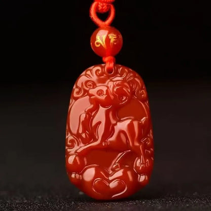 Mặt dây chuyền ngọc bích đá mã não băng mới, Mặt dây chuyền ngọc bích phong cách dân tộc cổ điển