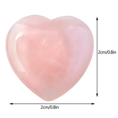 10/20/30PCS Heart Shape LOVE 20MM Natural Crystal Amethyst Agate Mineral Healing Stone Gravel Specimen Home Decoration 2025