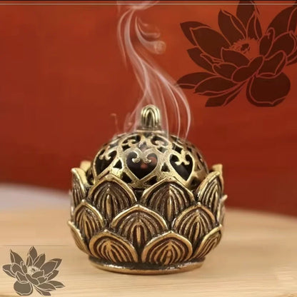 1pc Hollow Lotus Incense, Burner Hollow Incense Serving Tea Table Ornament, Mini Incense Burner