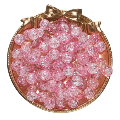 4 6 8 10mm Cracked Crystal Beads High-Quality Dual Color Glass Beads Snow Crack Crystal Beads for Jewelry Making DIY Bracelet