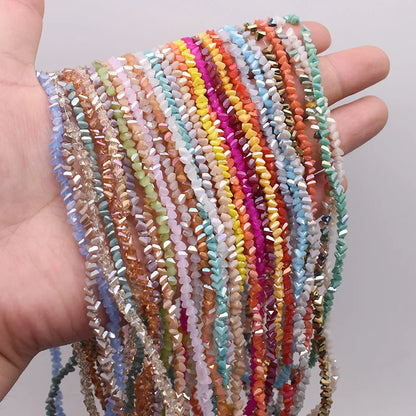 New Color Triangle Crystal Beads 4mm 130pcs Charm Crystal Glass Loose Beads For Jewelry Making DIY Earring Necklace