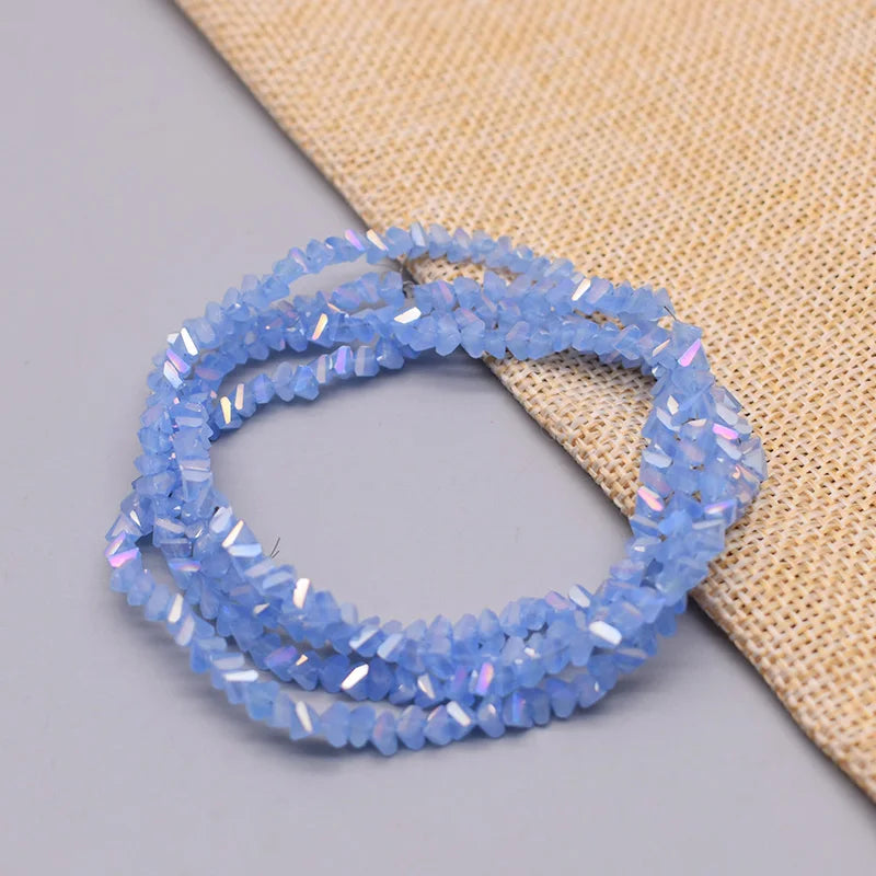New Color Triangle Crystal Beads 4mm 130pcs Charm Crystal Glass Loose Beads For Jewelry Making DIY Earring Necklace