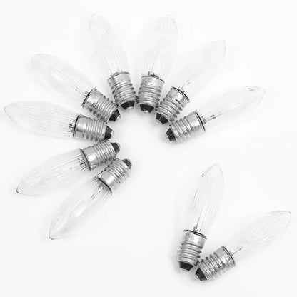 Warm Light Glass Bulbs Tapered Candles E10 LED Replacement Bulbs for Lights Candle Arch Bathroom Kitchen Home Lamps Bulb Decor