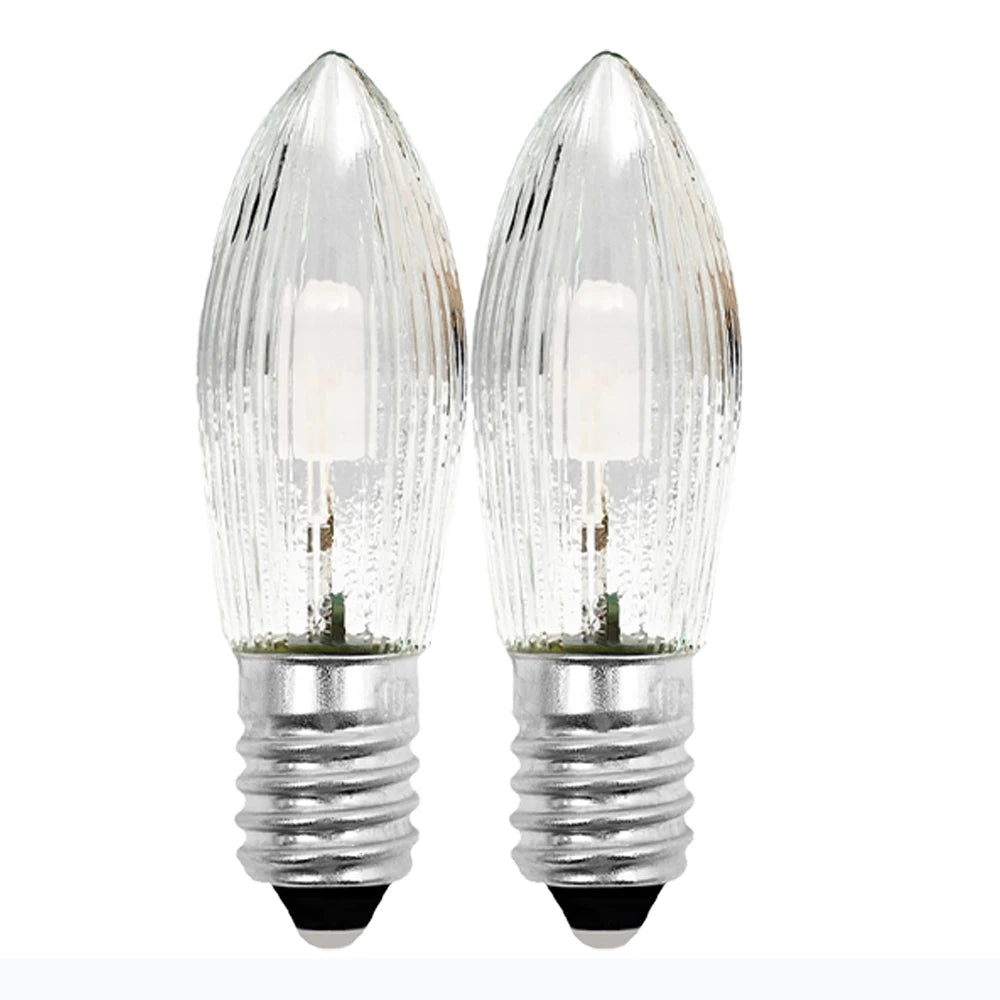 Warm Light Glass Bulbs Tapered Candles E10 LED Replacement Bulbs for Lights Candle Arch Bathroom Kitchen Home Lamps Bulb Decor