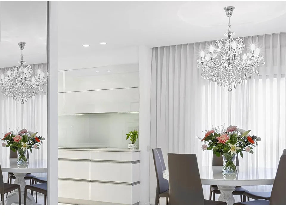 10PCS LED Candle Bulbs Light AC85-265V E14 E27 LED Candle Bulbs LED Ceiling Light Decoration LED Chandelier For Home Living Room