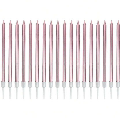 24Pcs/12PCS Champagne Gold Candles Cake Topper  for Birthday Wedding Party DIY Decoration Supply Cake Decoration