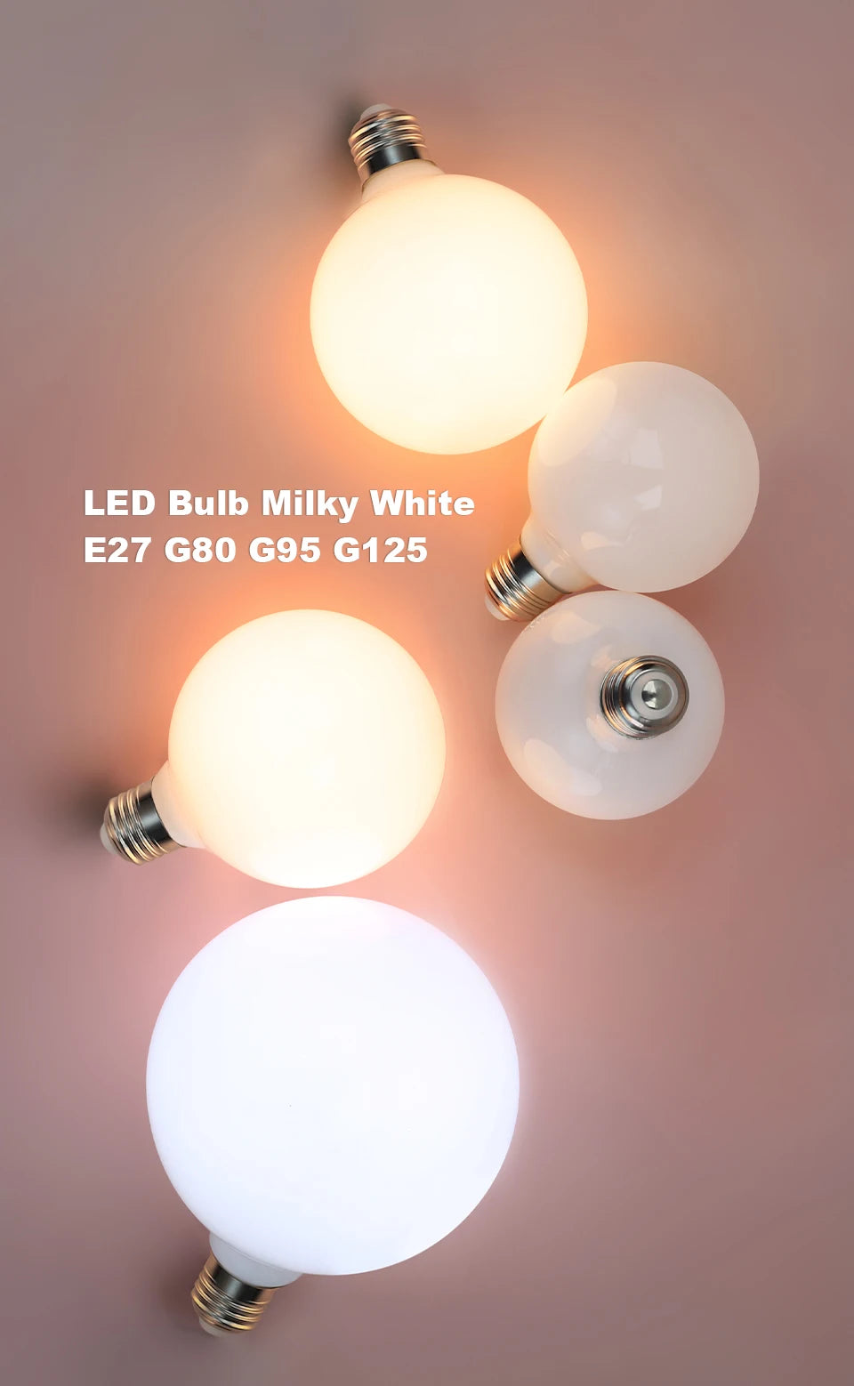 E27 LED Bulb AC 220V 110V G80 G95 G125 Energy Saving Global Light Lampada Ampoule LED Light Bulb Cold Warm White LED Lamp