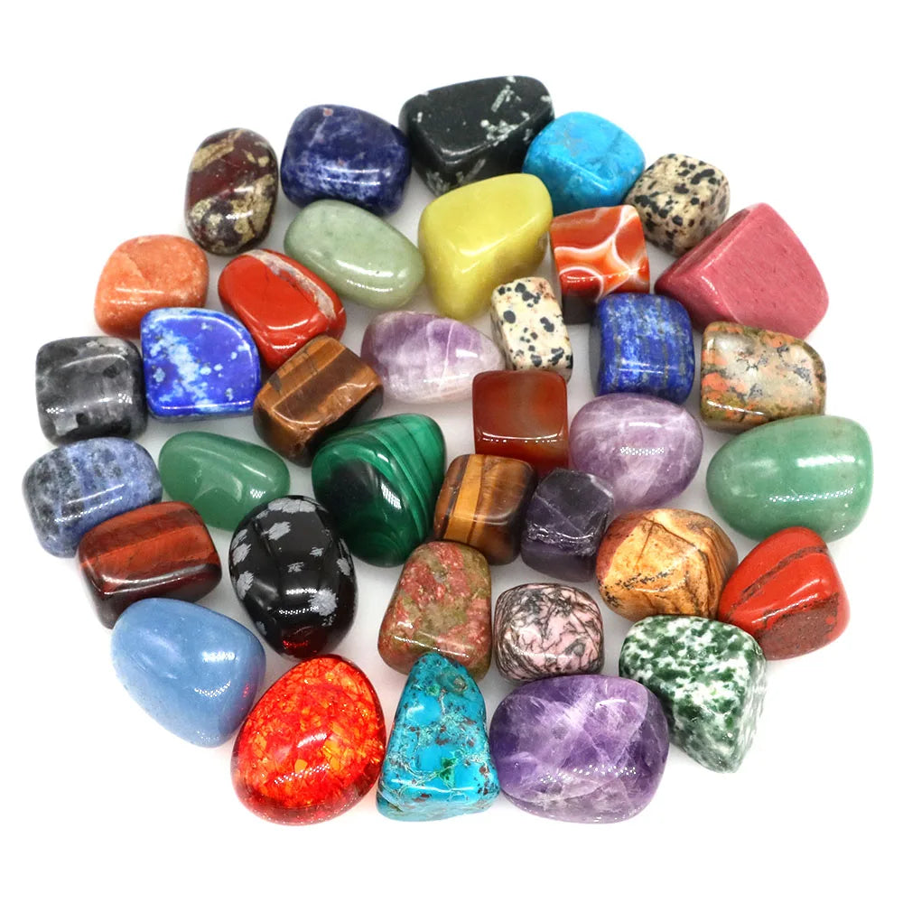 Natural Tumbled Stones Healing Crystal Reiki Quartz Gems Bulk Ore Gravel Energy Mineral Specimen Tank Aquarium Garden Home Decor