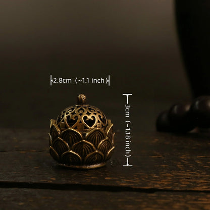 1PC Lotus Incense Cone Holder, Mini Asian Zen Decor, Small Flower Burner for Home Office Meditation Gift