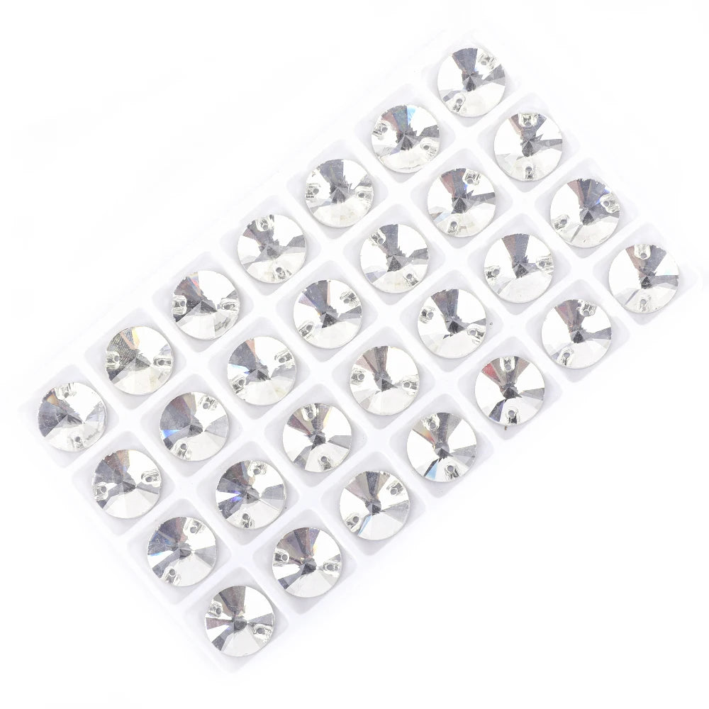 VC All Size Crystal Rhinestone AB Round Flatback Clothing Shell Beads Wedding Accessories Are Used For Decoration And DIY