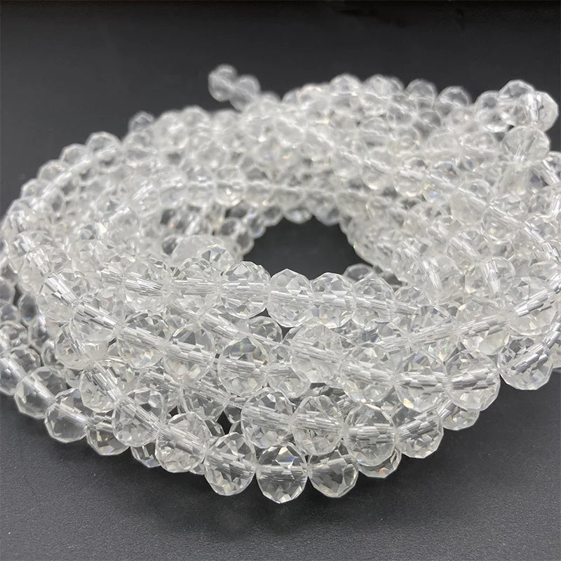 Multicolor 2 3 4 6 8mm Austria Faceted Crystal Beads Loose Spacer Round Glass Beads Bracelet DIY for Jewelry Making