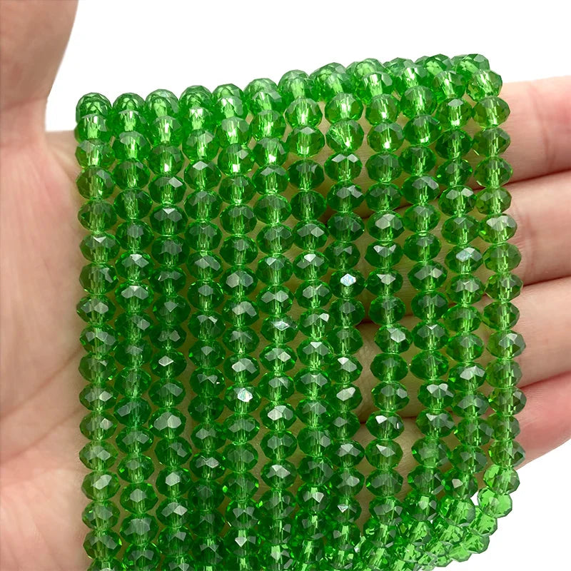 Multicolor 2 3 4 6 8mm Austria Faceted Crystal Beads Loose Spacer Round Glass Beads Bracelet DIY for Jewelry Making