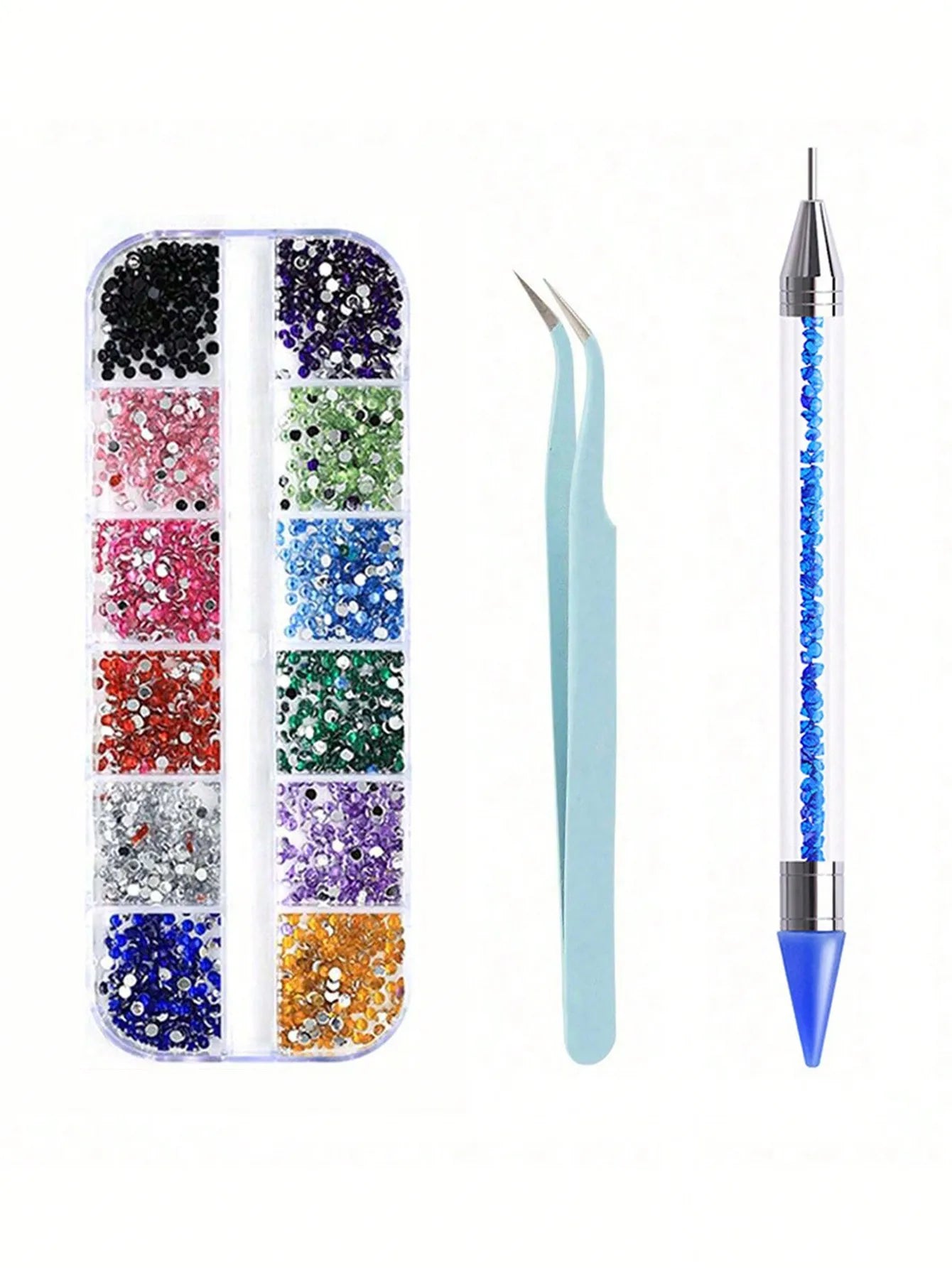 Nails Art Multi-Size Flat Back Acrylic Rhinestones 3D Crystal DIY Decorations Glitter Crystal Gem Manicure Accessories With