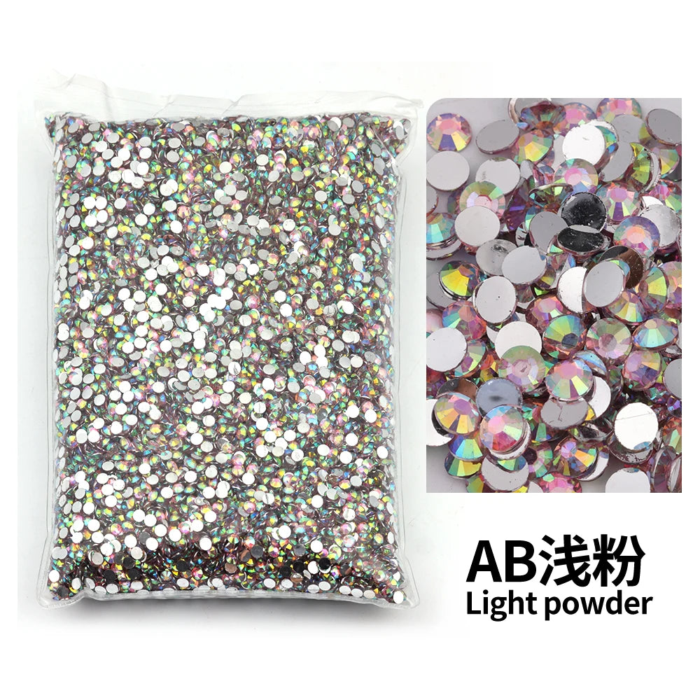 size 2mm,3mm,4mm,5mm,6mm Big Package Resin Non Hot Fix Rhinestones Bulk Wholesale Flat Crystals Nail Diy Glitters Cтразы Stone