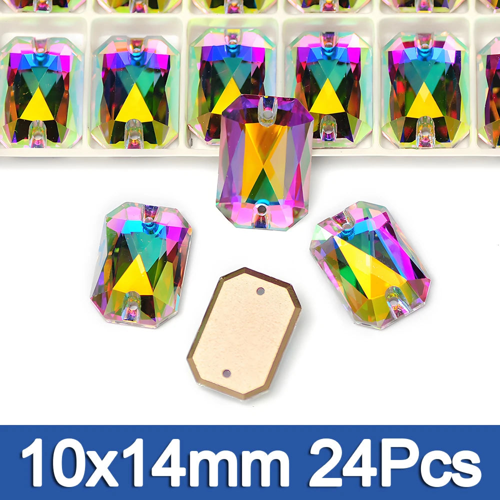 PUBRILEX Crystal AB Mix DIY Craft Supplies Needlework Sewing Gemstones Flatback Glass Strass Crystals Rhinestones For Clothing