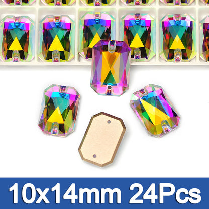 PUBRILEX Crystal AB Mix DIY Craft Supplies Needlework Sewing Gemstones Flatback Glass Strass Crystals Rhinestones For Clothing