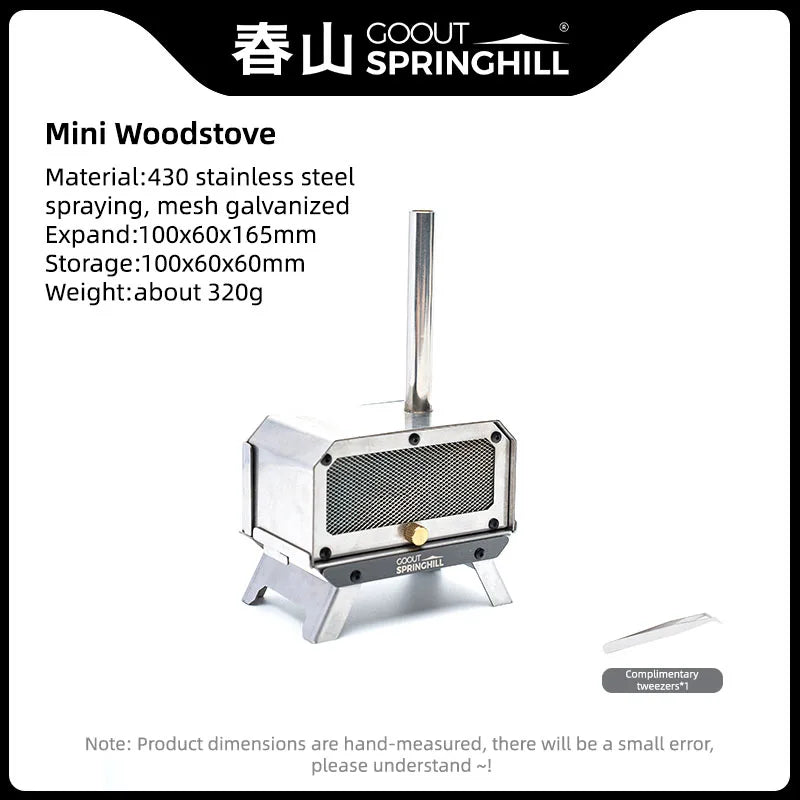 Goout Springhill Mini Woodstove Outdoor Camping Tour Incense Burner Folding Portable Stove Home Desktop Mosquito Incense Burner
