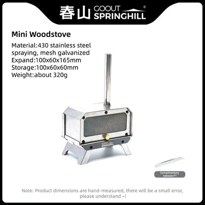 Goout Springhill Mini Woodstove Outdoor Camping Tour Incense Burner Folding Portable Stove Home Desktop Mosquito Incense Burner