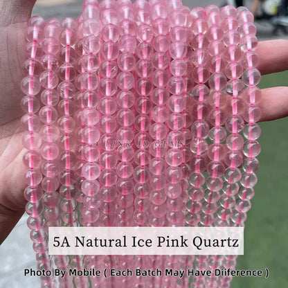 3A Natural Rock Quartz Beads Round Loose Spacer Flaws White Crystal For Jewelry Making Bracelet Necklace Diy Accessory Findings