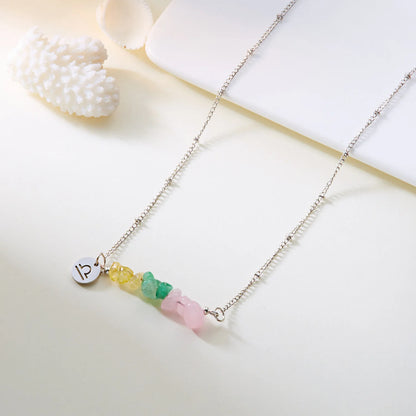 12 Zodiac Signs Constellation Charm Natural Crushed Stone Beaded Necklace for Men Women Couple Choker Virgo Leo Libra Jewelry