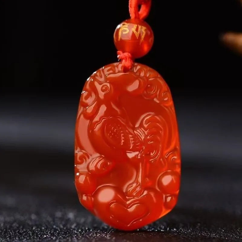 Mặt dây chuyền ngọc bích đá mã não băng mới, Mặt dây chuyền ngọc bích phong cách dân tộc cổ điển