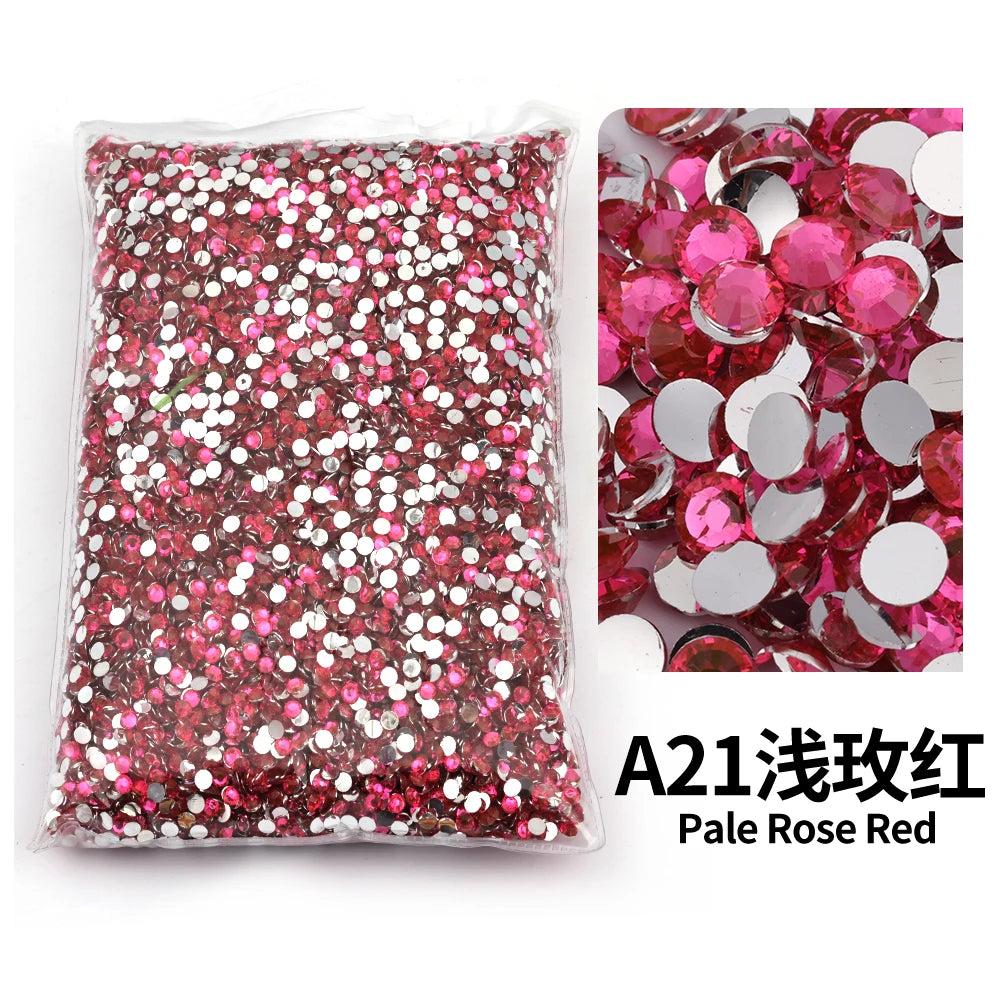 size 2mm,3mm,4mm,5mm,6mm Big Package Resin Non Hot Fix Rhinestones Bulk Wholesale Flat Crystals Nail Diy Glitters Cтразы Stone