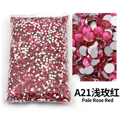 size 2mm,3mm,4mm,5mm,6mm Big Package Resin Non Hot Fix Rhinestones Bulk Wholesale Flat Crystals Nail Diy Glitters Cтразы Stone