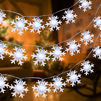 Dây Đèn LED Snowflake Trang Trí Nhà Cửa Giáng Sinh Đám Cưới Đèn Trang Trí Giáng Sinh Tại Nhà Trang Trí Tiệc Navidad