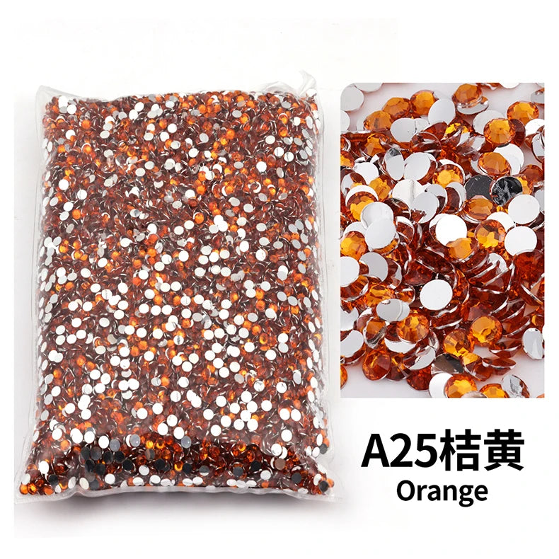 Big Package 2-6mm Resin Non Hot Fix Rhinestones Bulk Wholesale Flat Back Plastic Crystals Nail Diy Glitters Cтразы Stone