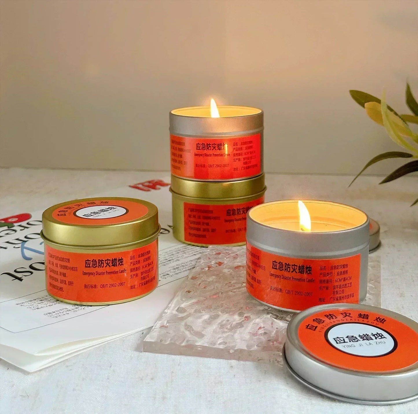 Emergency Candles for Household Power Outages Windproof Smokeless Disaster Prevention Emergency Supplies No Electricity Lighting
