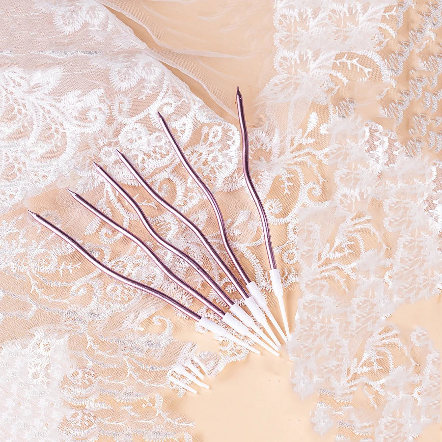 24Pcs/12PCS Champagne Gold Candles Cake Topper  for Birthday Wedding Party DIY Decoration Supply Cake Decoration