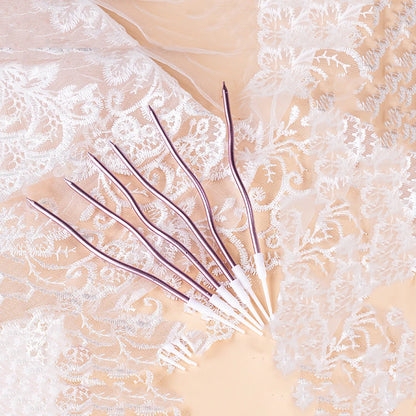 24Pcs/12PCS Champagne Gold Candles Cake Topper  for Birthday Wedding Party DIY Decoration Supply Cake Decoration