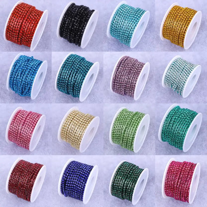 Crystal 10 Yard Rhinestones Trim Stone Cup Chain Gold Diamond Strass Decorative Applique Crystal Trimmings For Dresses