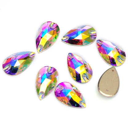 PUBRILEX Crystal AB Mix DIY Craft Supplies Needlework Sewing Gemstones Flatback Glass Strass Crystals Rhinestones For Clothing