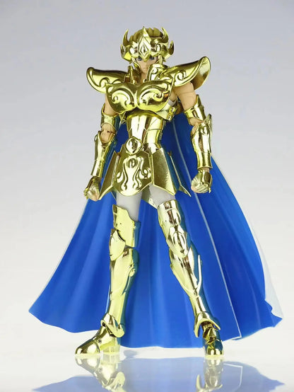 CS Model Saint Seiya Myth Cloth EX Leo/Lion Aiolia 24K With Phoenix Ikki Head 2.0 Gold Knights of the Zodiac Action Figure